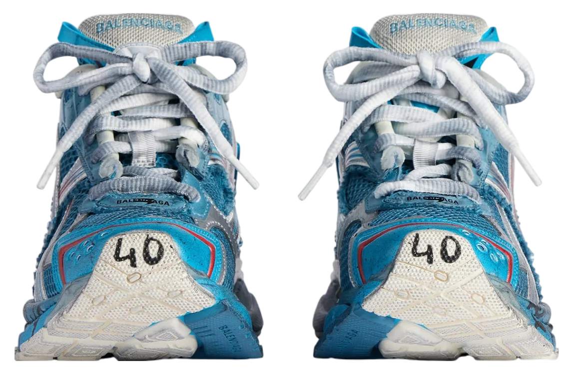 balenciaga runner marathon blue silver 1