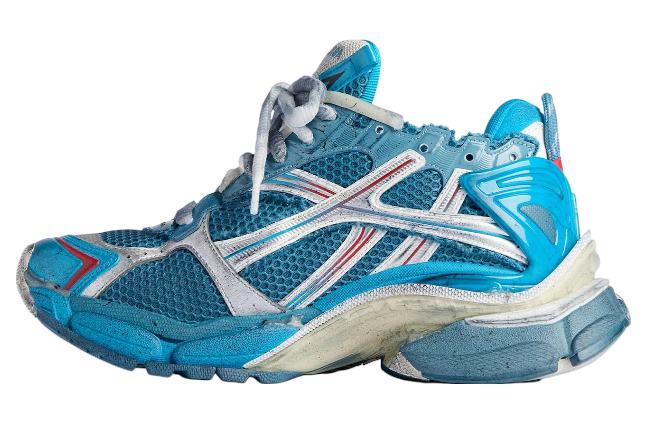 balenciaga runner marathon blue silver 2