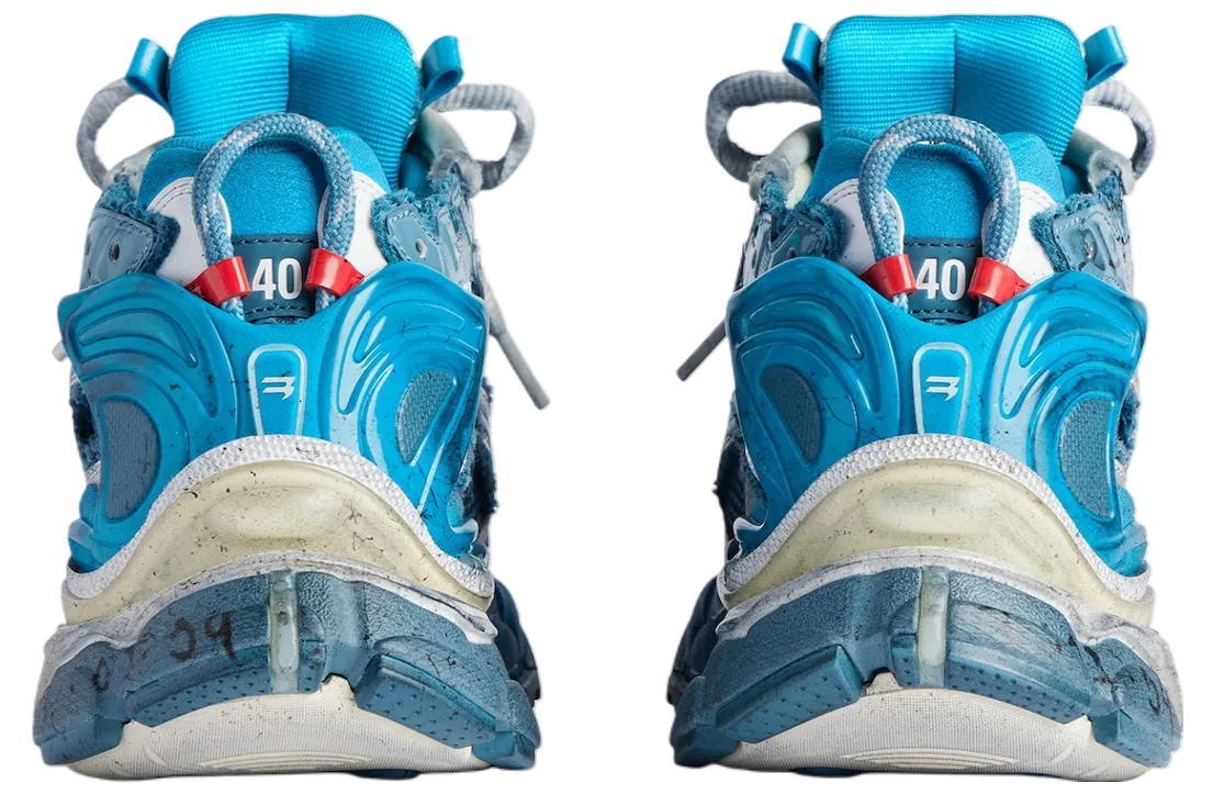 balenciaga runner marathon blue silver 3