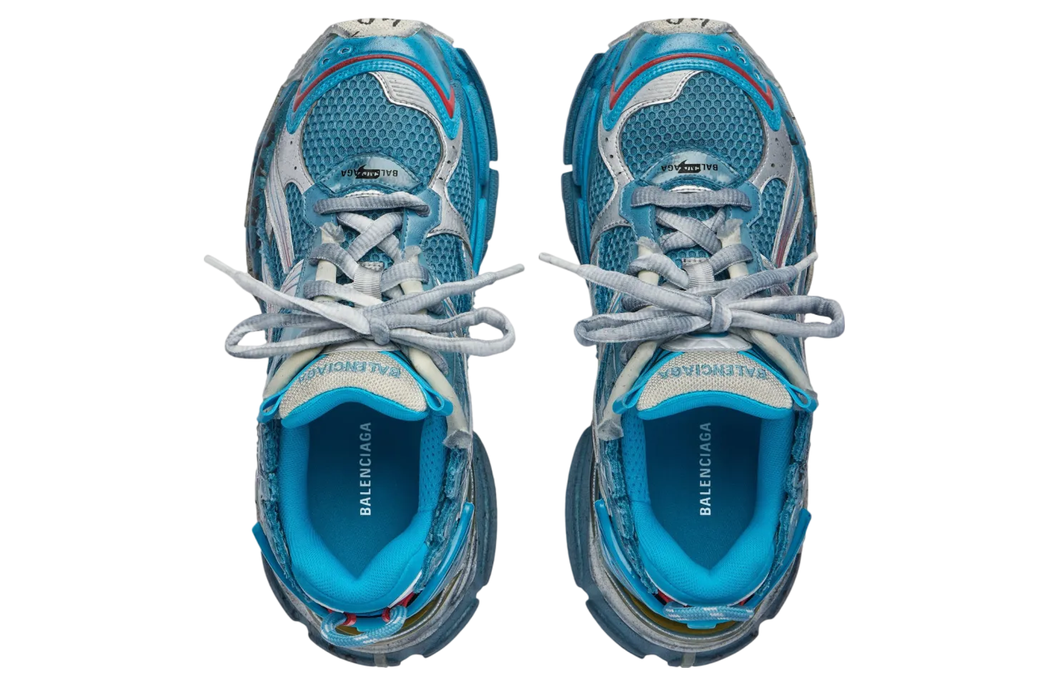 balenciaga runner marathon blue silver 4