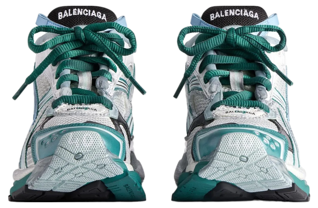 balenciaga runner wmns white green 1