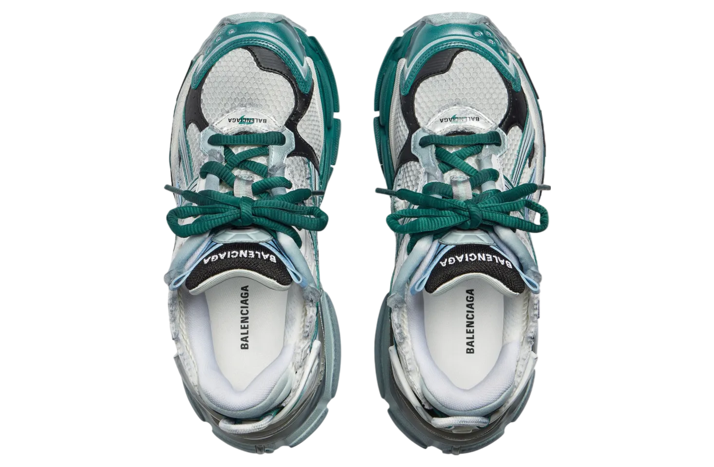 balenciaga runner wmns white green 4