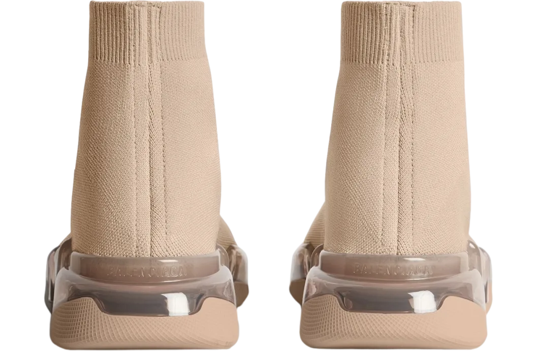 balenciaga speed 2 0 full clear sole recycled knit beige 3