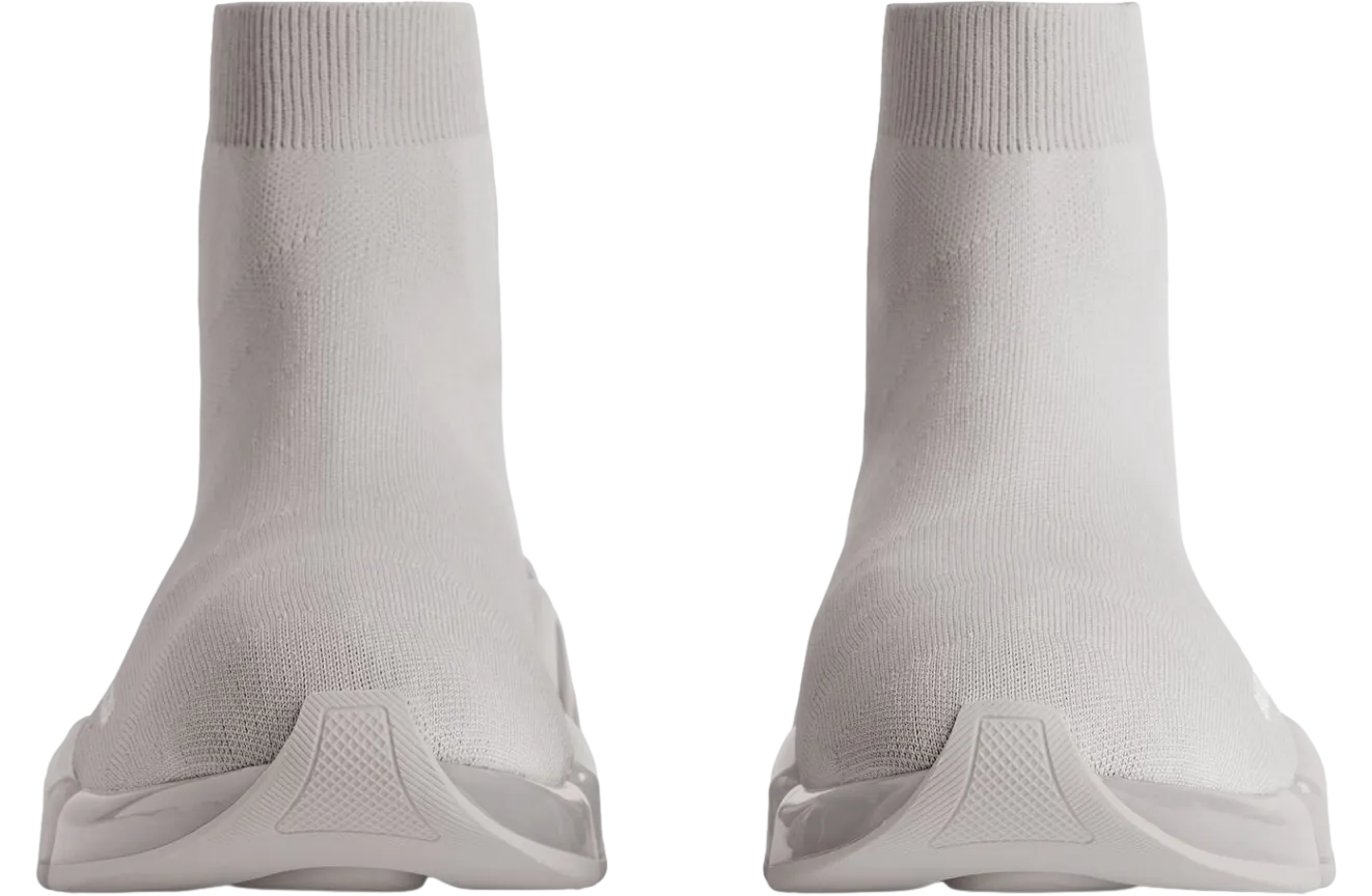 balenciaga speed 2 0 full clear sole recycled knit grey 1
