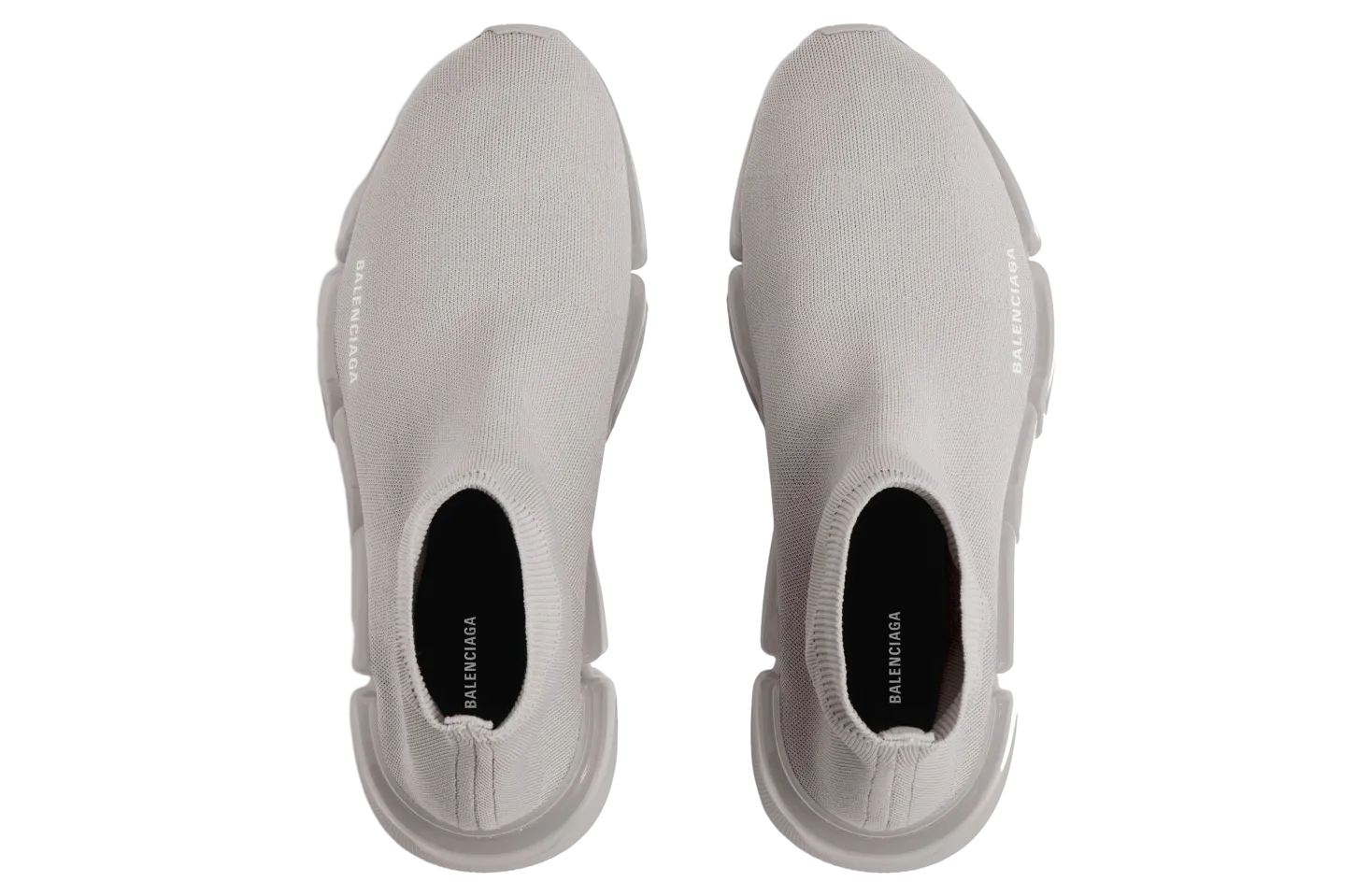 balenciaga speed 2 0 full clear sole recycled knit grey 4