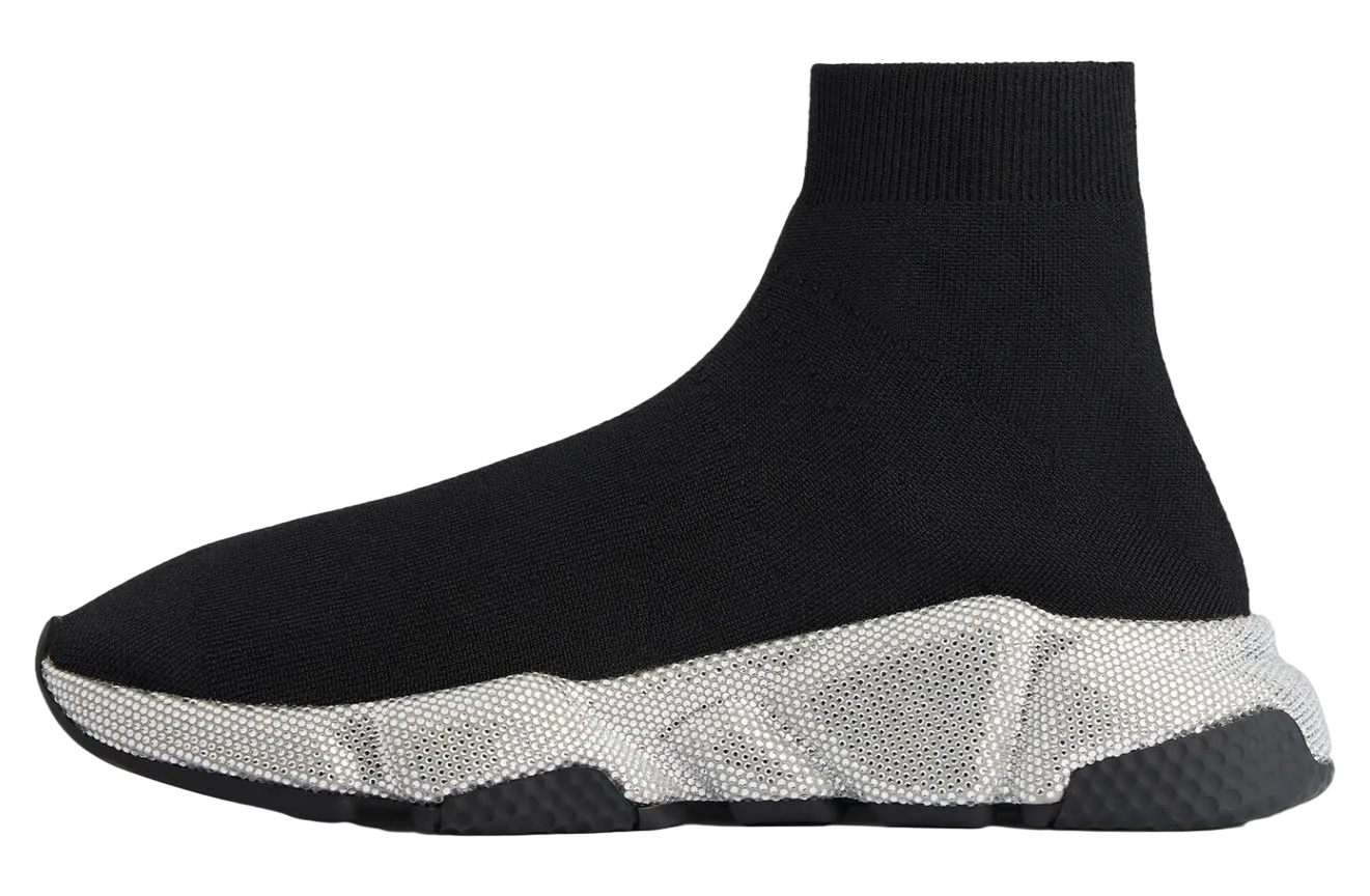 balenciaga speed recycled knit with rhinestones black 2
