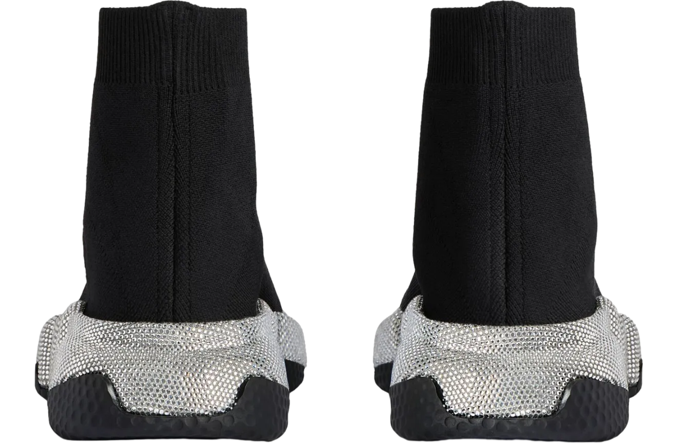 balenciaga speed recycled knit with rhinestones black 3