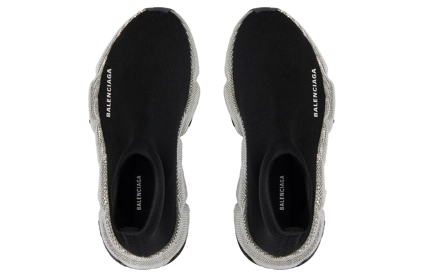 balenciaga speed recycled knit with rhinestones black 4