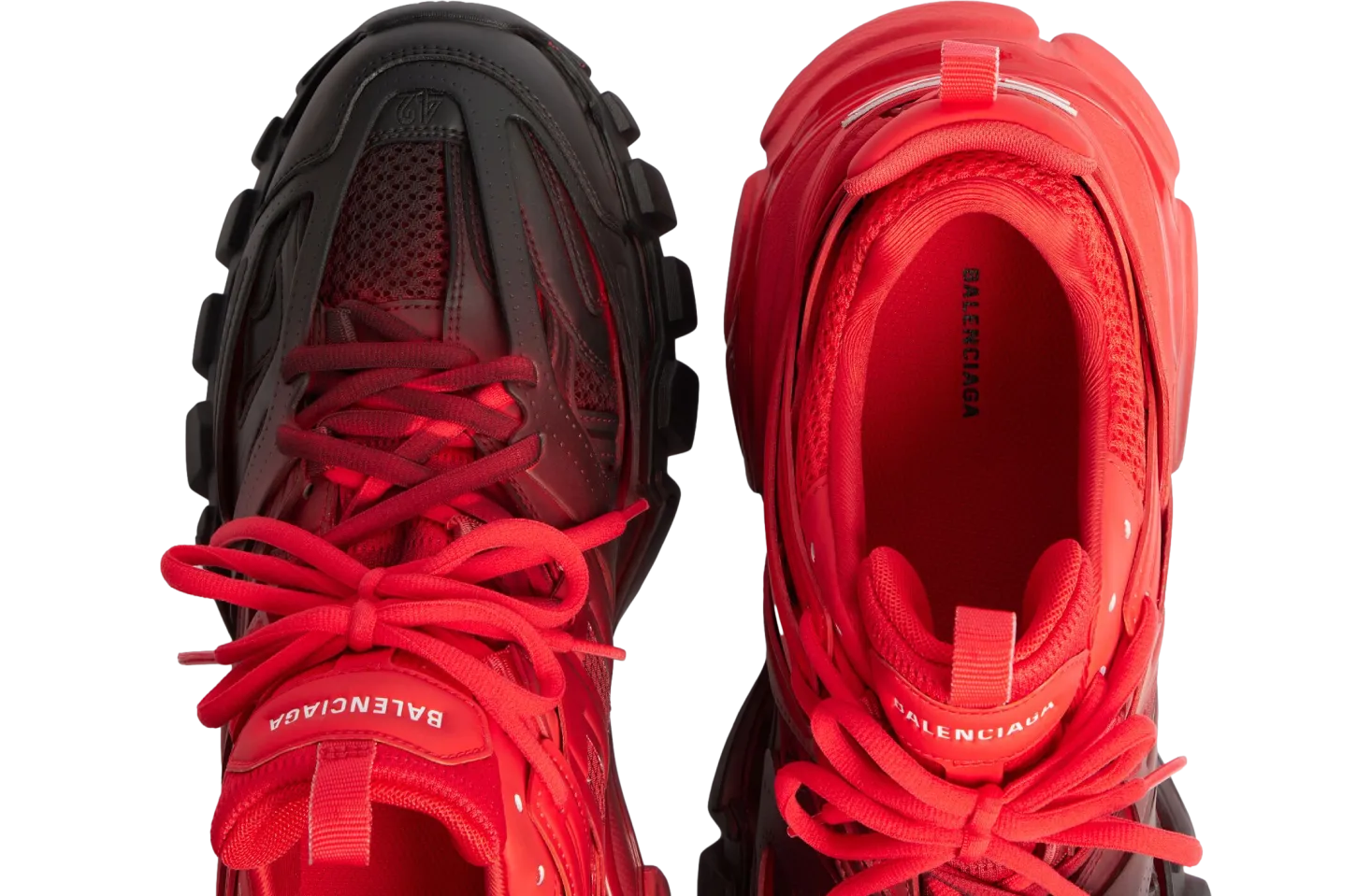 balenciaga track gradient red black 2
