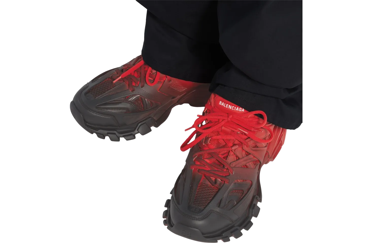 balenciaga track gradient red black 4
