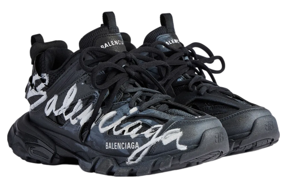 balenciaga track signature black white 0