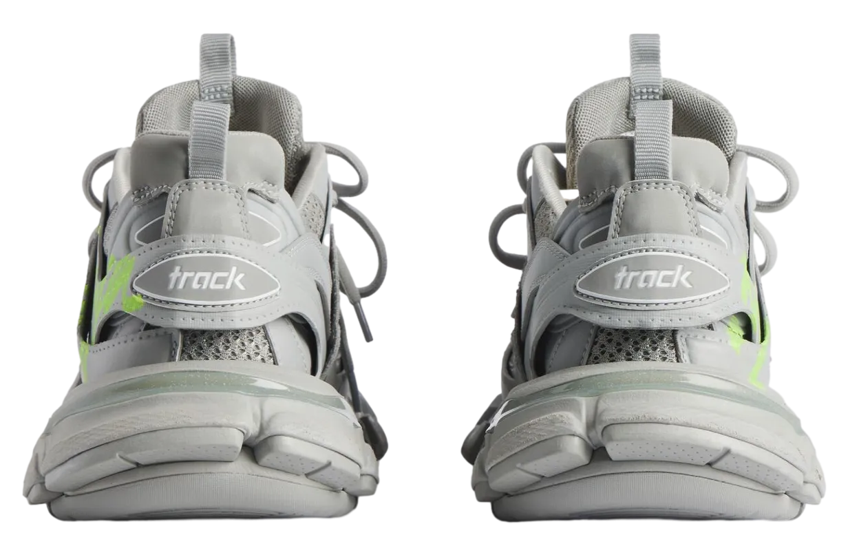balenciaga track signature grey neon yellow 3