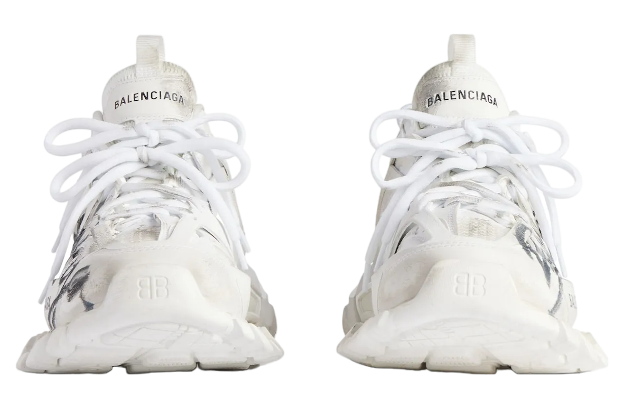 balenciaga track signature white black 1