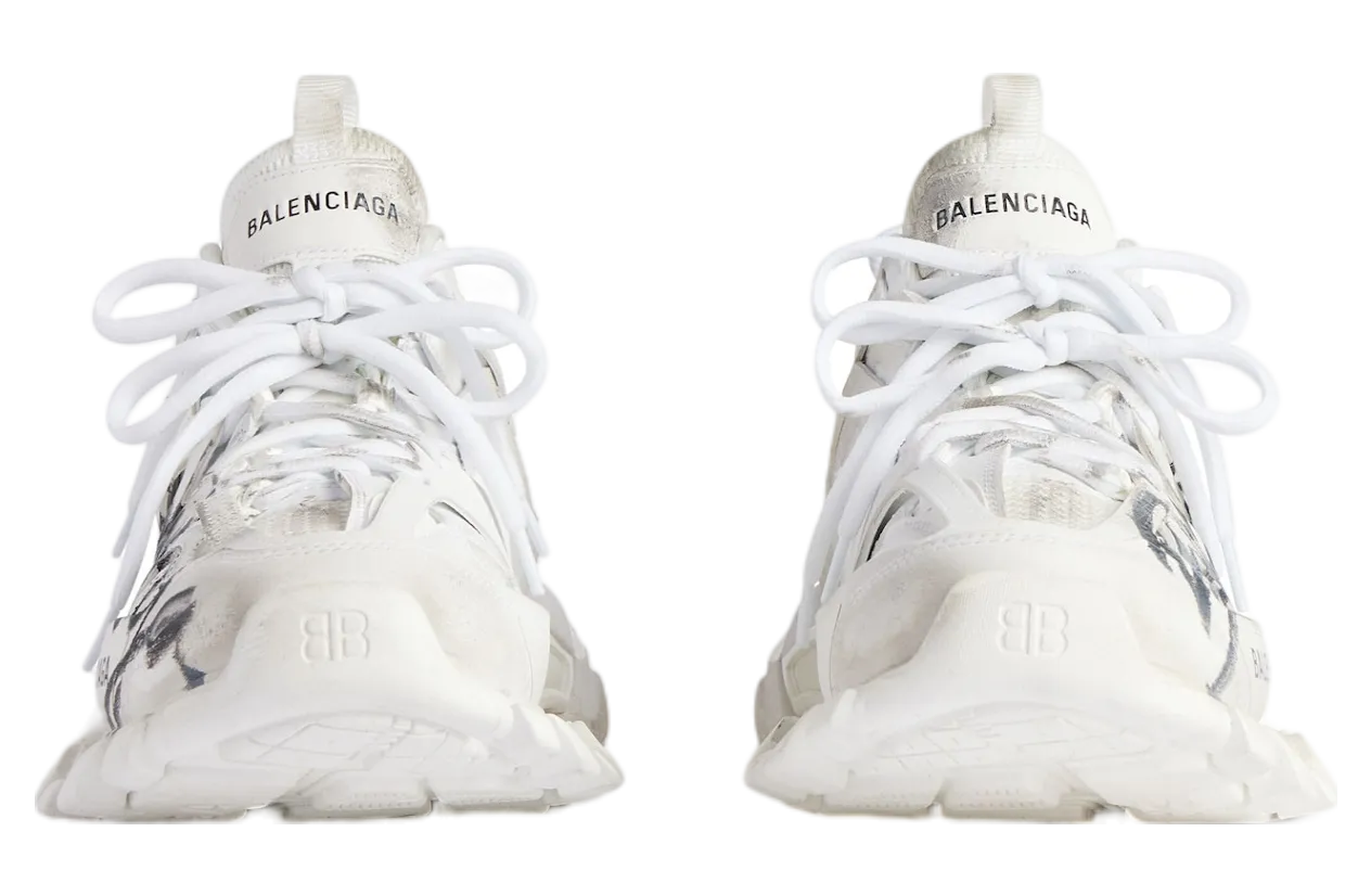 balenciaga track signature wmns white black 1