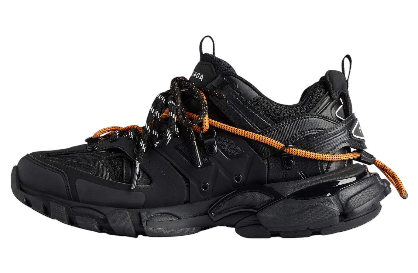balenciaga track trail laces black orange 2