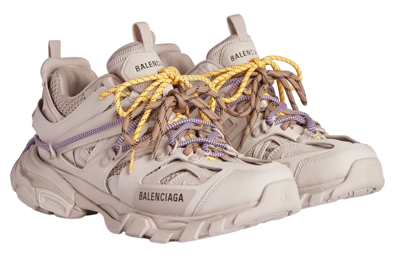 balenciaga track trail laces wmns taupe yellow 0