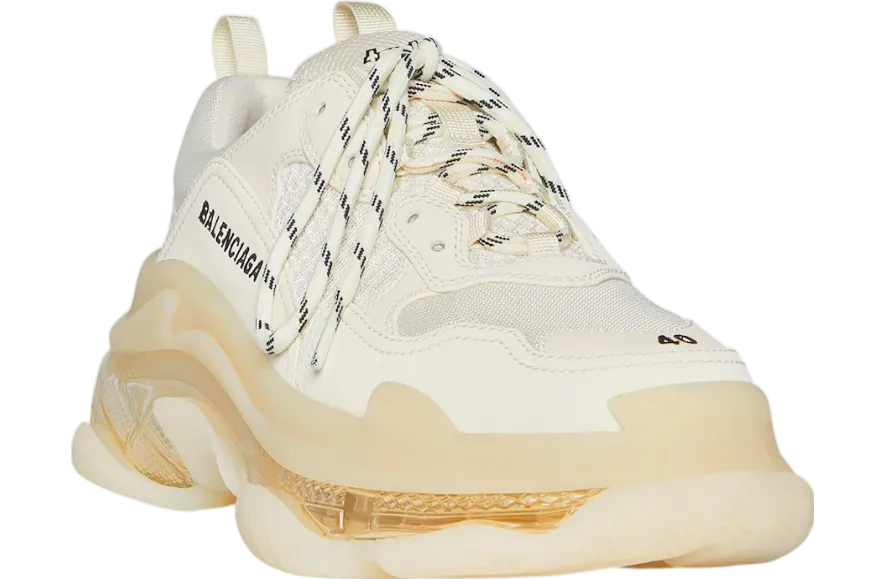 balenciaga triple s clear sole wmns beige clear 0