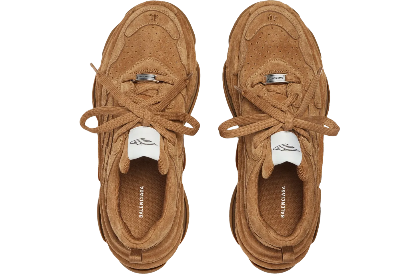 balenciaga triple s sporty suede brown 4