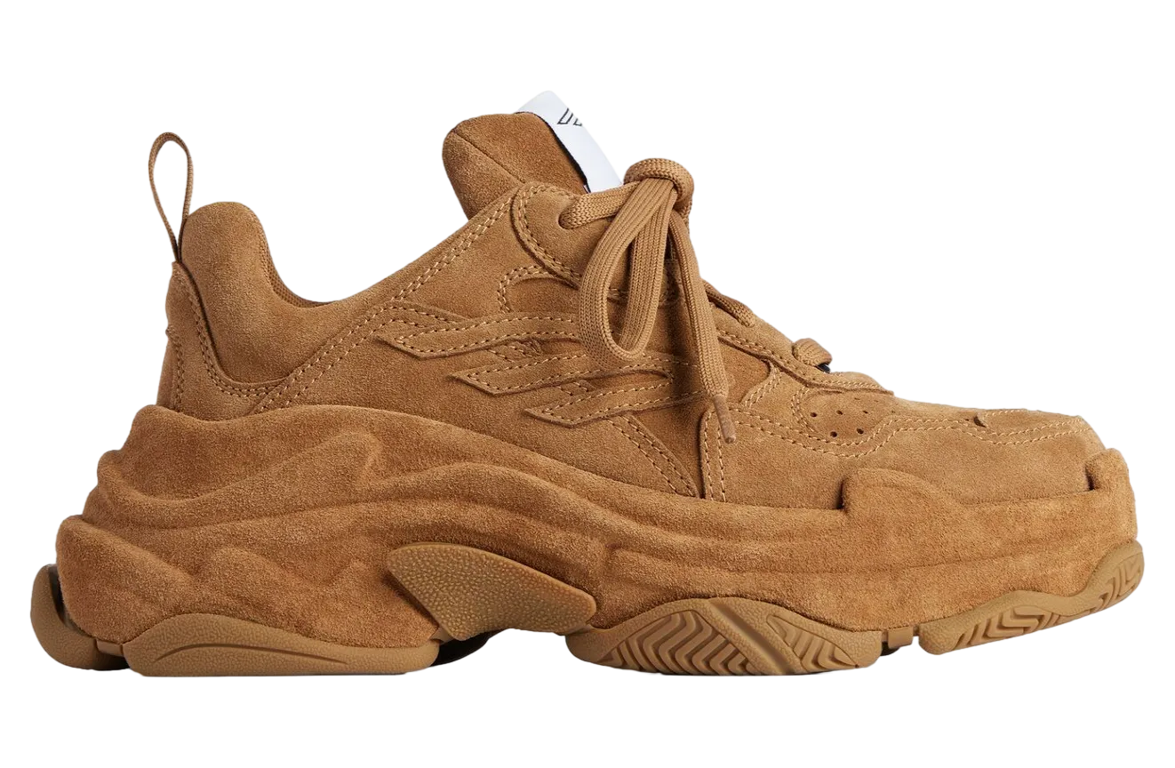 balenciaga triple s sporty suede wmns brown