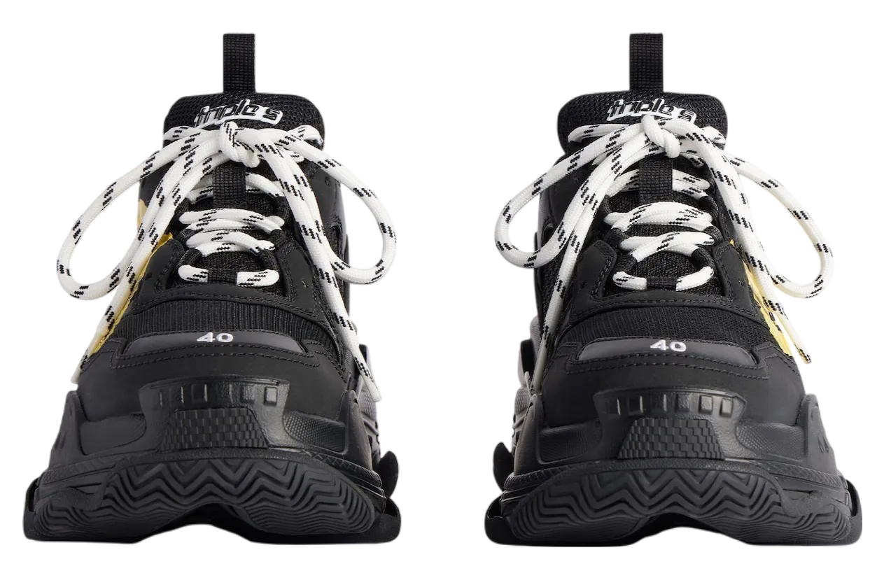 balenciaga triple s tape type black yellow 1