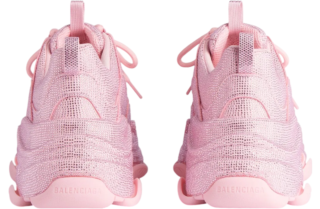 balenciaga triple s with rhinestones wmns light pink 3
