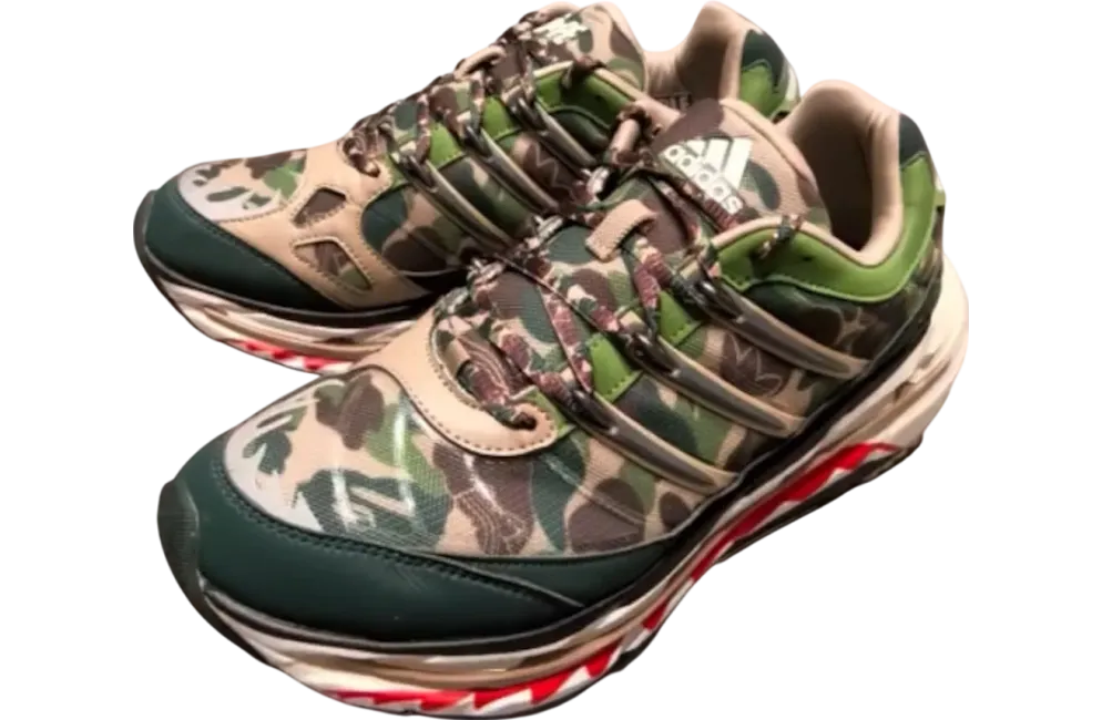 bape x adidas adistar hrmy green camo