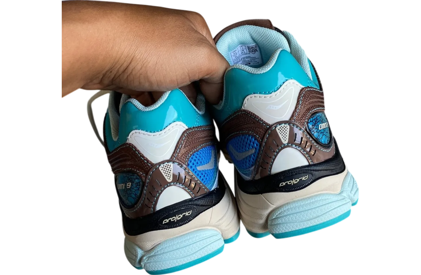 footpatrol x saucony progrid omni 9 blue brown 3