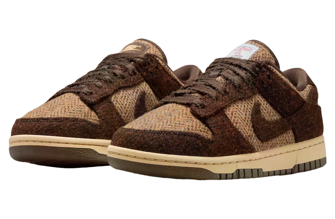 harris tweed x nike dunk low w sesame baroque brown 0