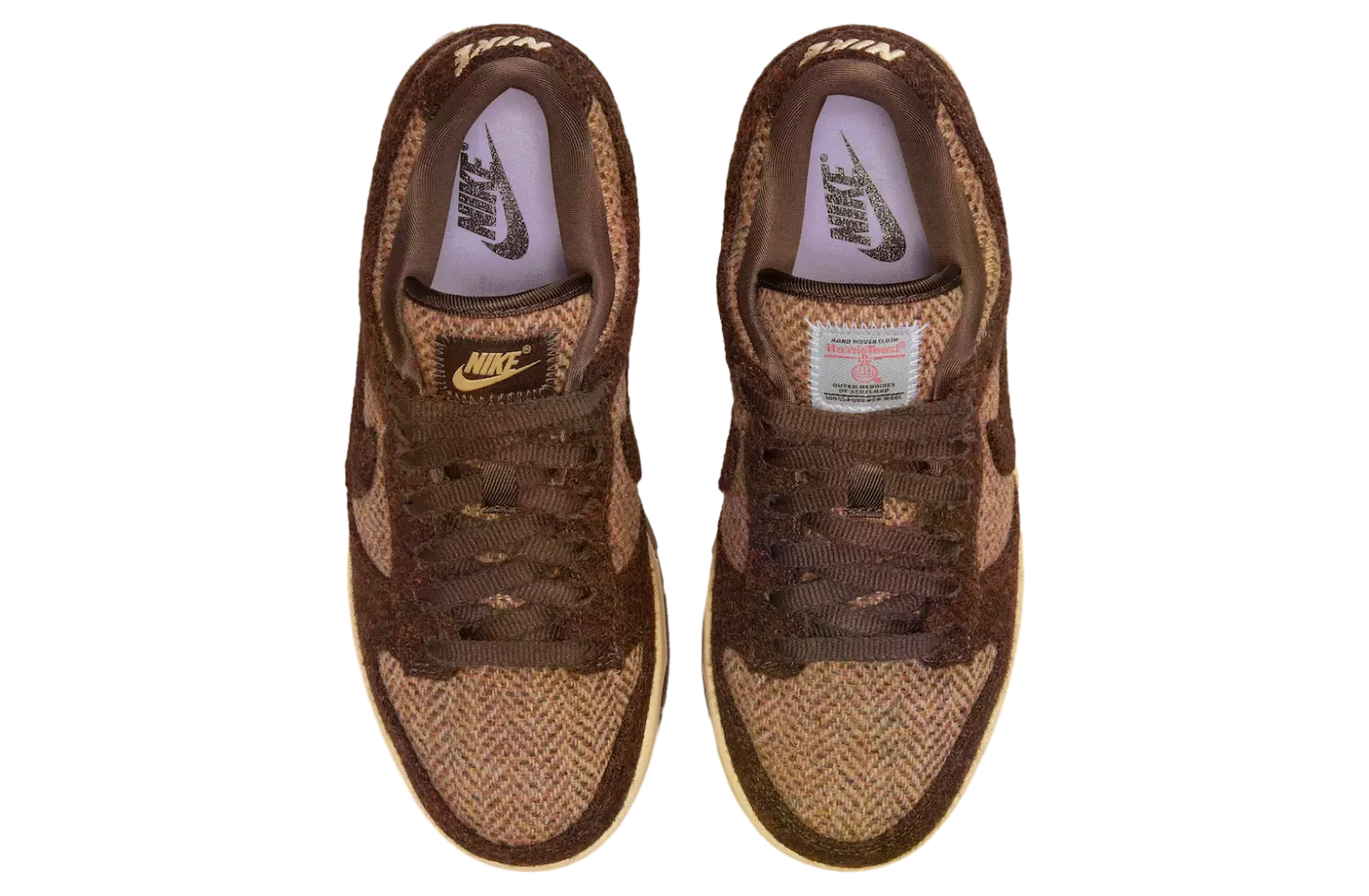 harris tweed x nike dunk low w sesame baroque brown 2