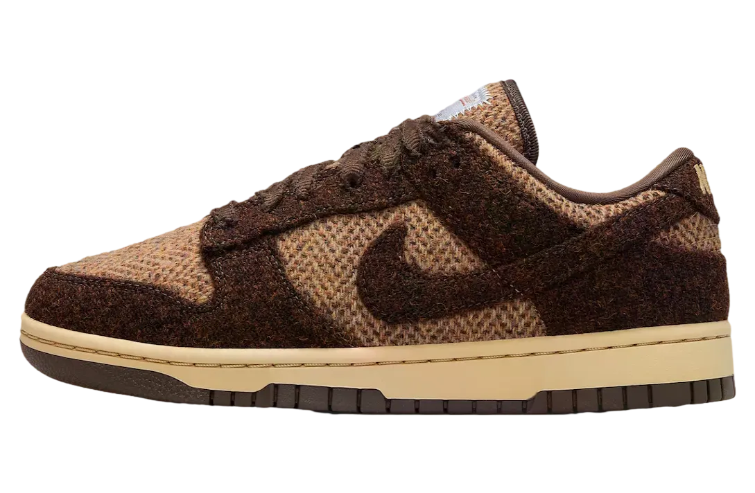 harris tweed x nike dunk low w sesame baroque brown