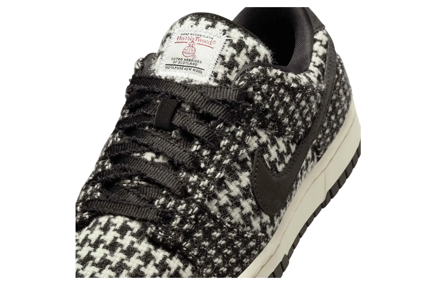 harris tweed x nike dunk low wmns white black 5
