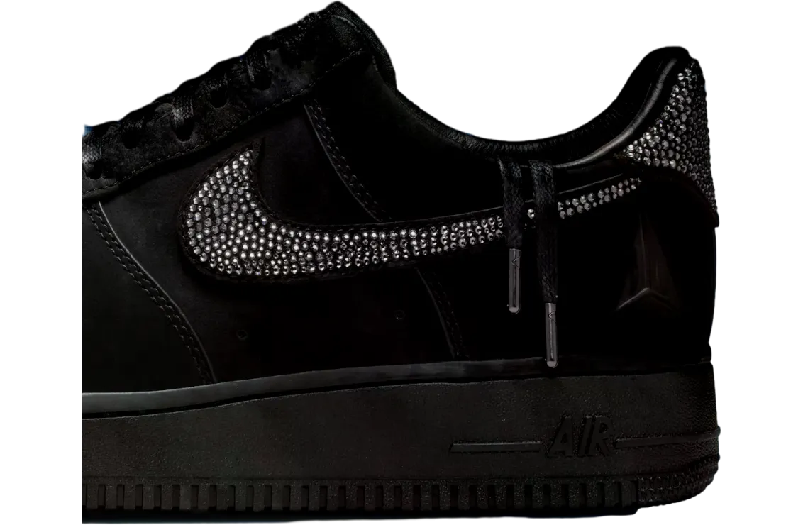 ja morant x nike air force 1 low luxe black metallic silver 10