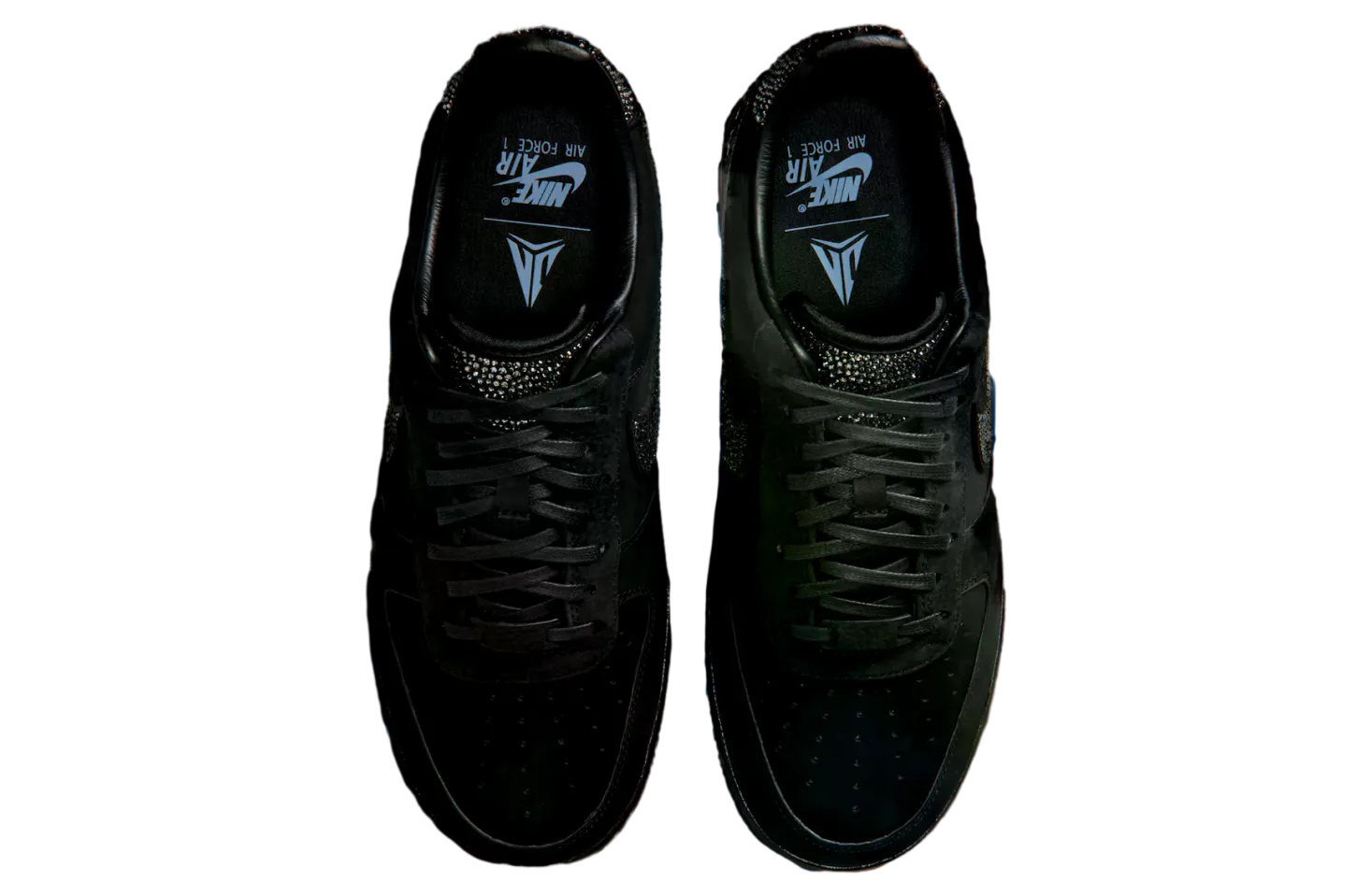 ja morant x nike air force 1 low luxe black metallic silver 2