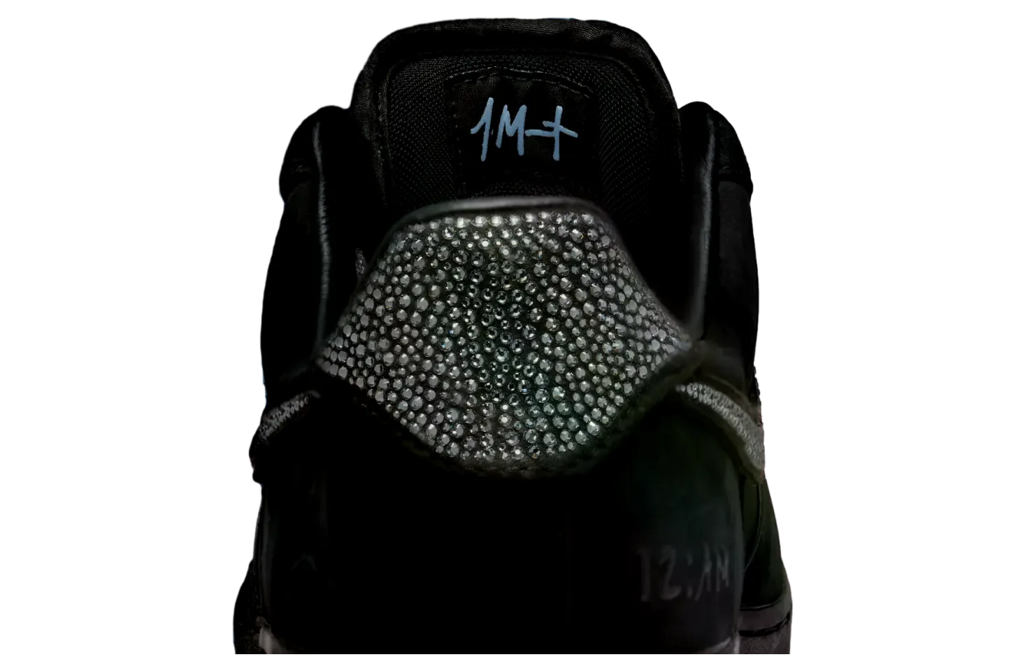 ja morant x nike air force 1 low luxe black metallic silver 9