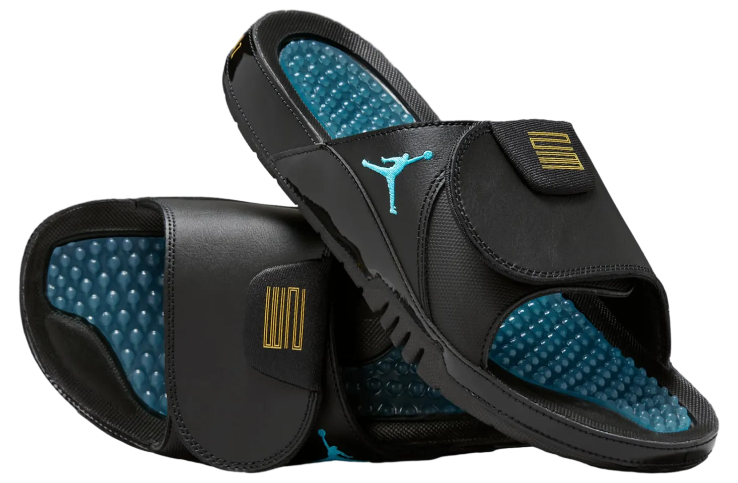 jordan hydro slide black varsity maize 2