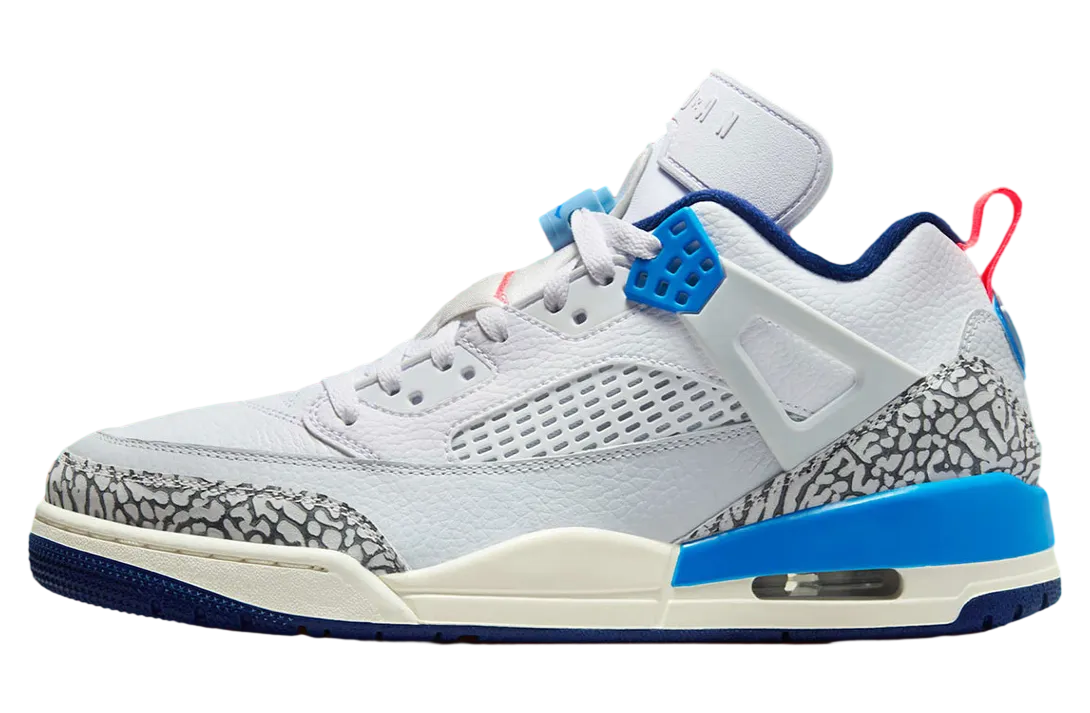 jordan spizike low white blue void hot lava