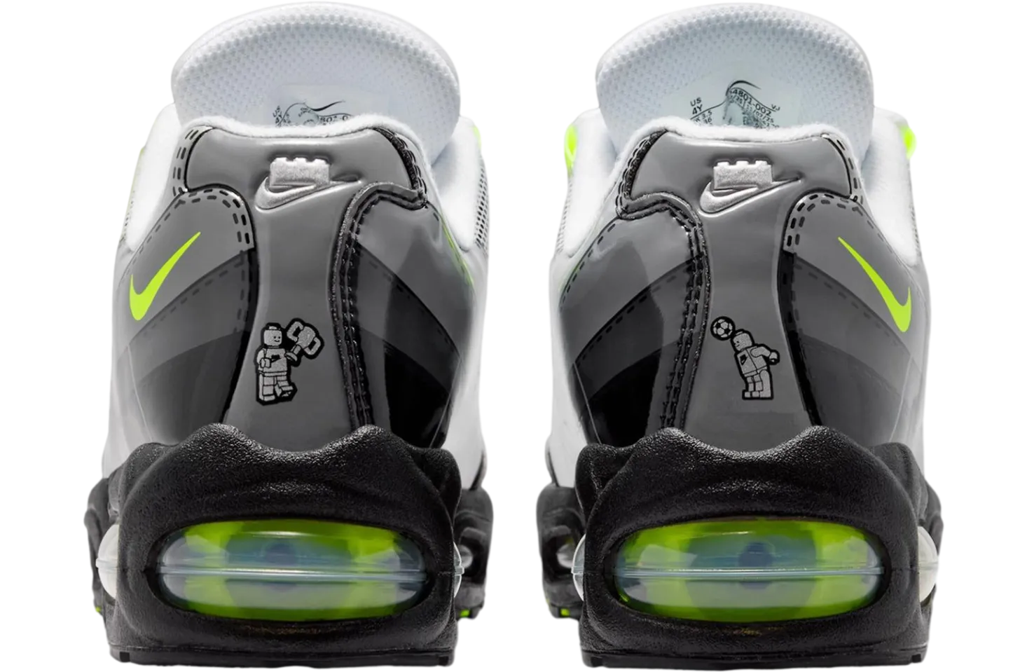 lego x nike air max 95 black metallic silver 0