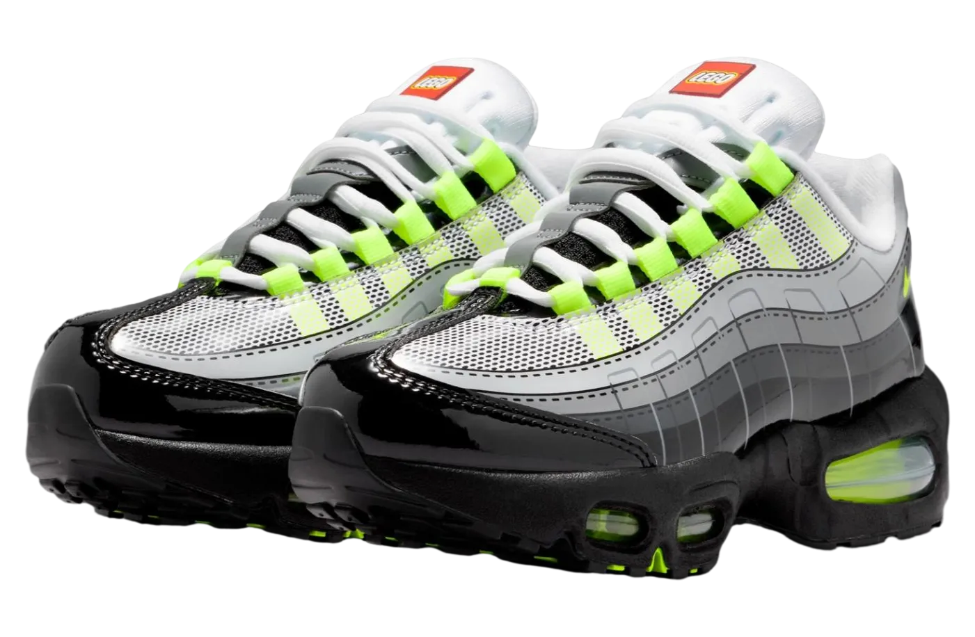 lego x nike air max 95 black metallic silver 1