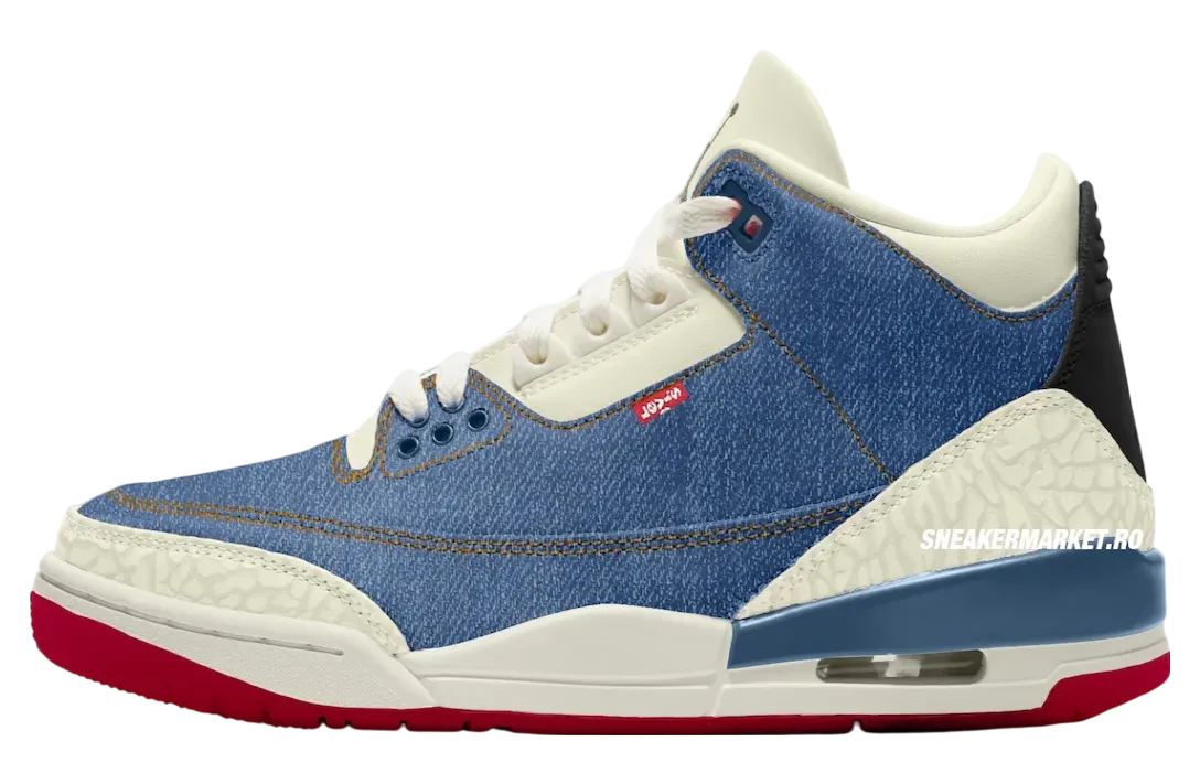 levi s x air jordan 3 denim sail