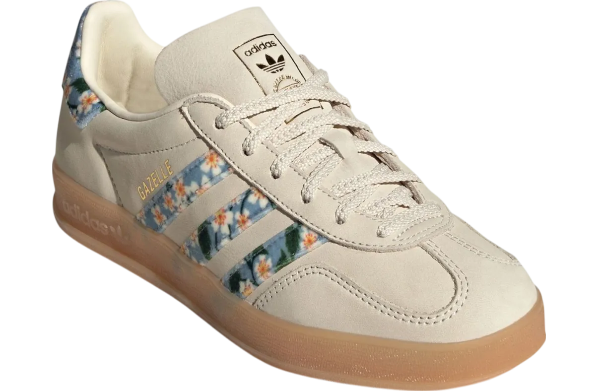 liberty london x adidas gazelle indoor crew white gold metallic 1