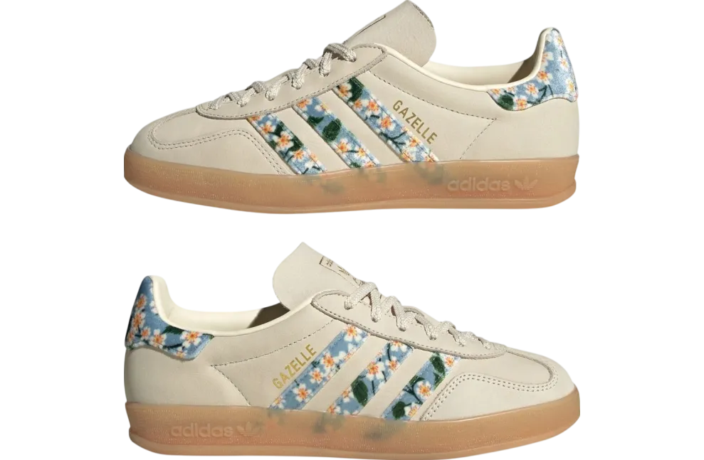 liberty london x adidas gazelle indoor crew white gold metallic 8