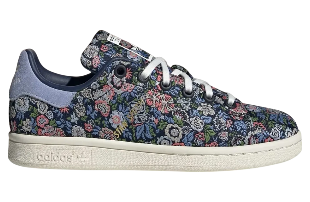 liberty london x adidas stan smith floral navy