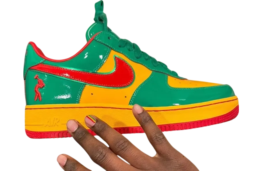 lil yachty x nike air force 1 low lucky green mystic red