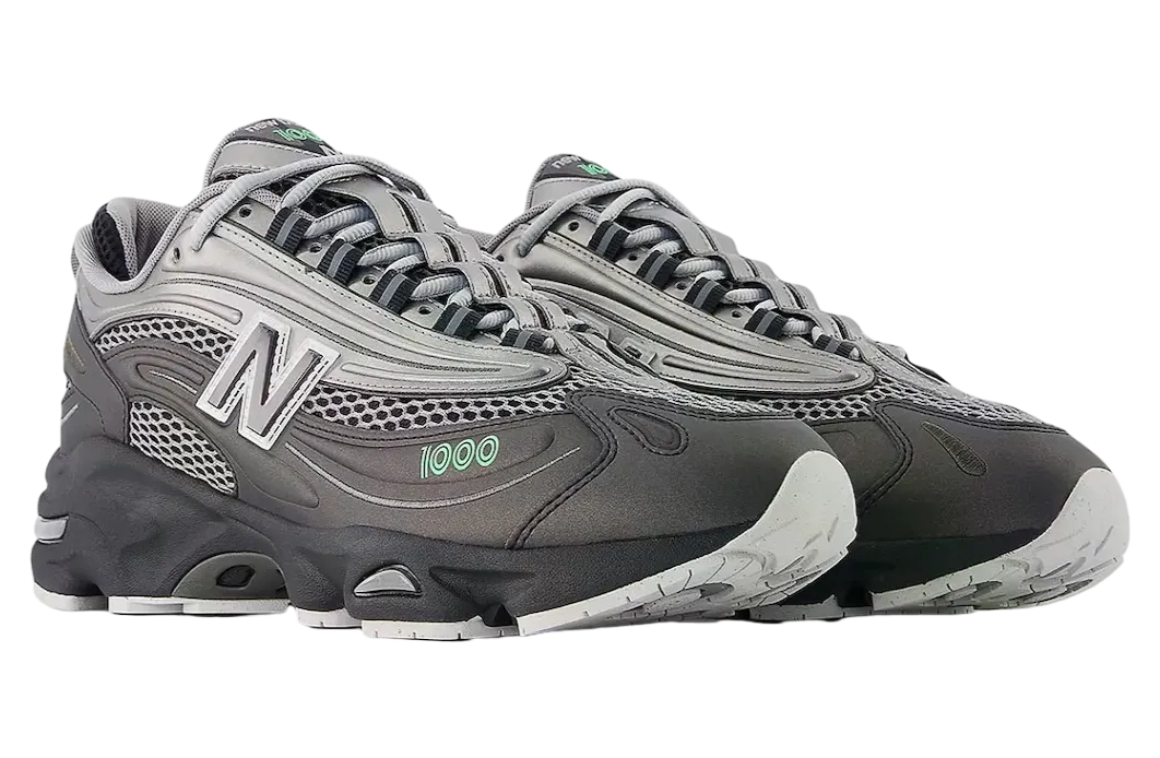 new balance 1000 dark silver metallic lime leaf 0
