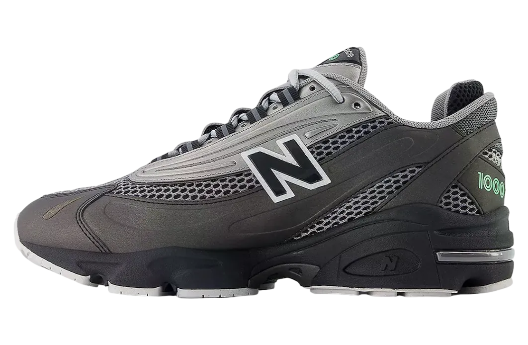 new balance 1000 dark silver metallic lime leaf 1