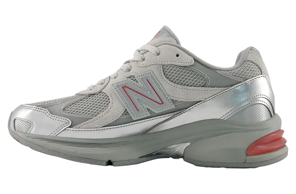 new balance 2010 metallic silver red 2