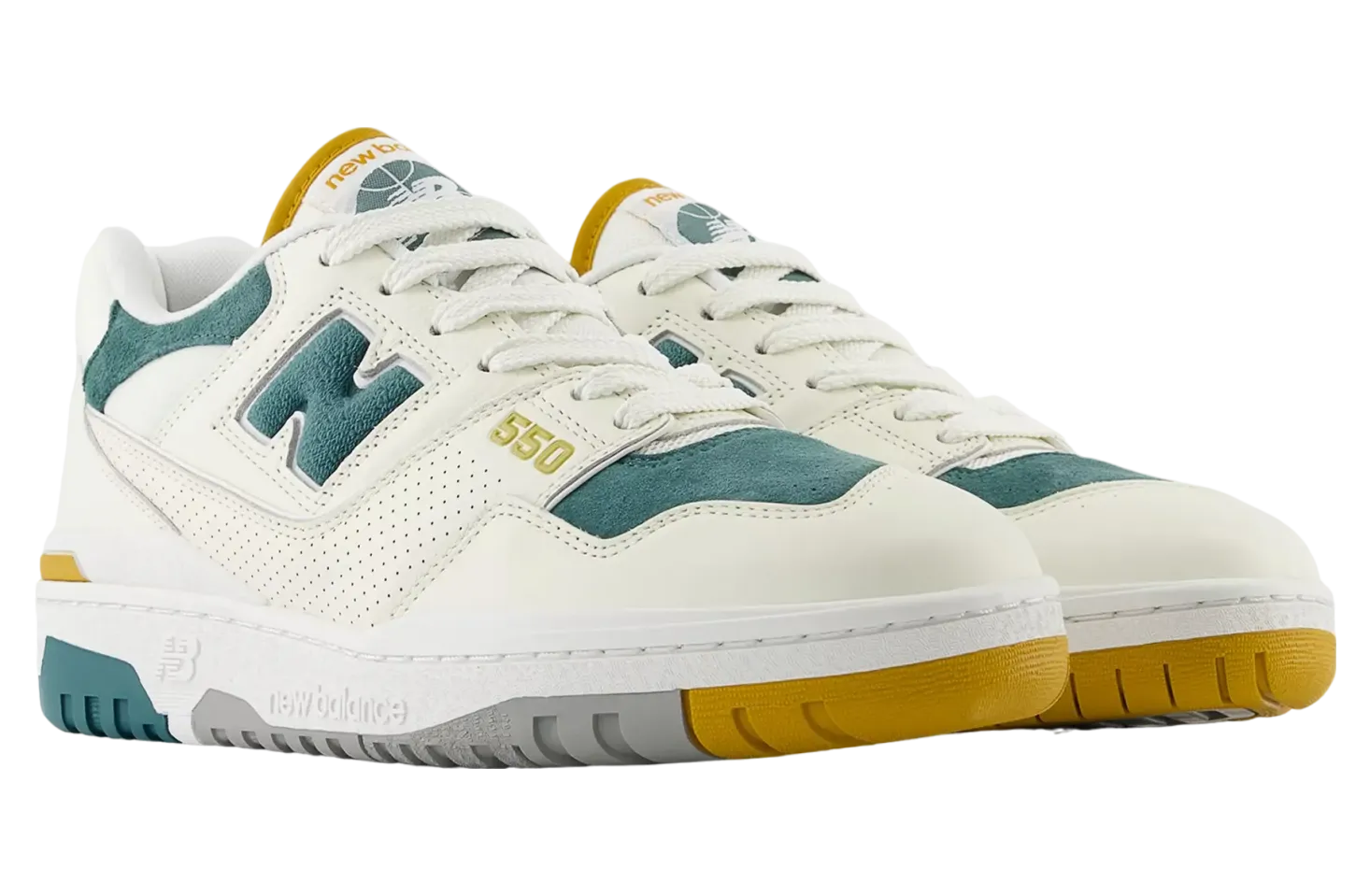 new balance 550 suede toe green mustard 0