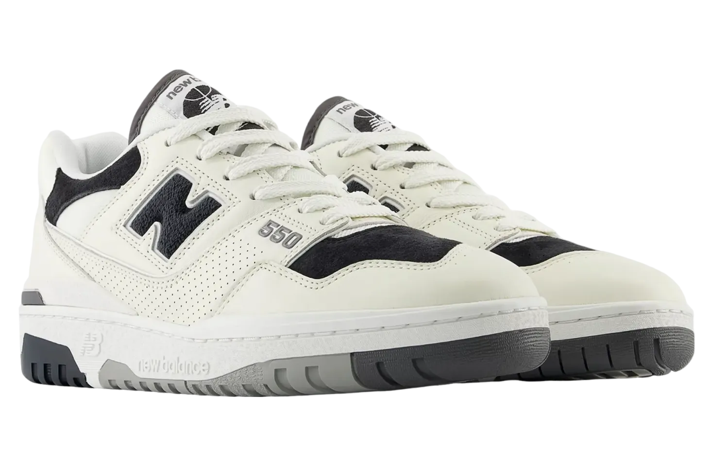 new balance 550 suede toe white black 0