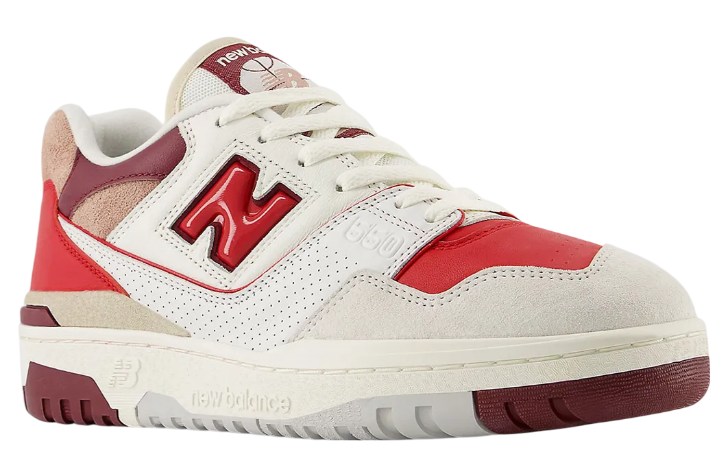 new balance 550 white red maroon 0