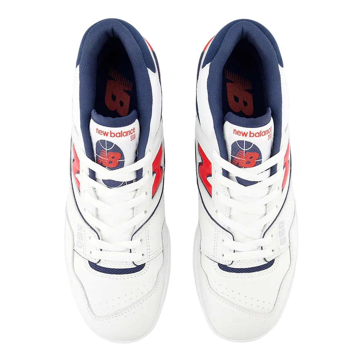 new balance 550 white red navy 2